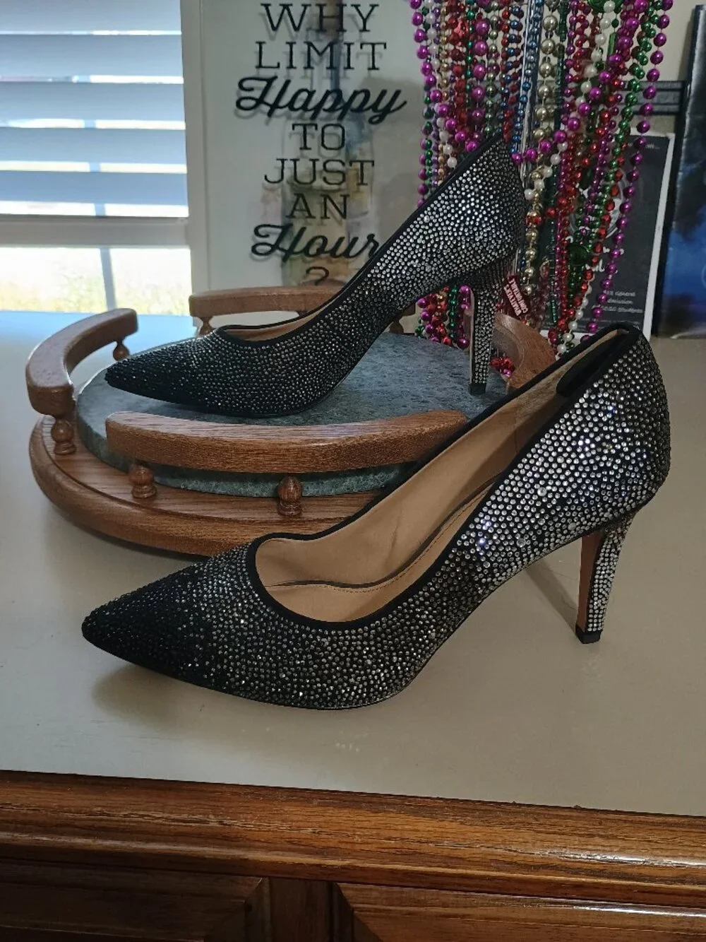Antonio Melani MCBETH Rhinestone Ombre Heels Size 10M